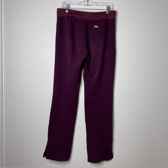 Figs Technical Collection Maroon Scrub Pants - Size Small Long - Picture 3 of 5